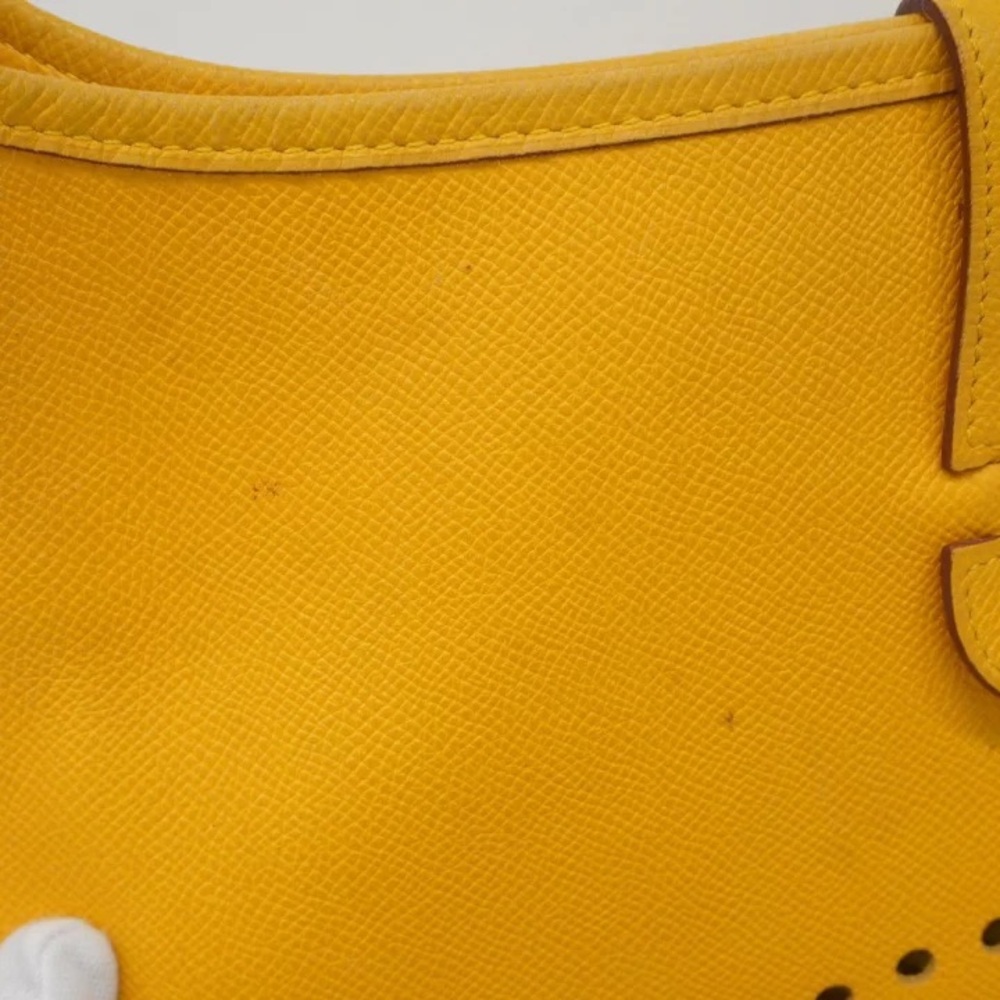 Authentic HERMES EVELYNE GM clemence Jaune Amber yellow crossbody bag - Picture 10 of 16